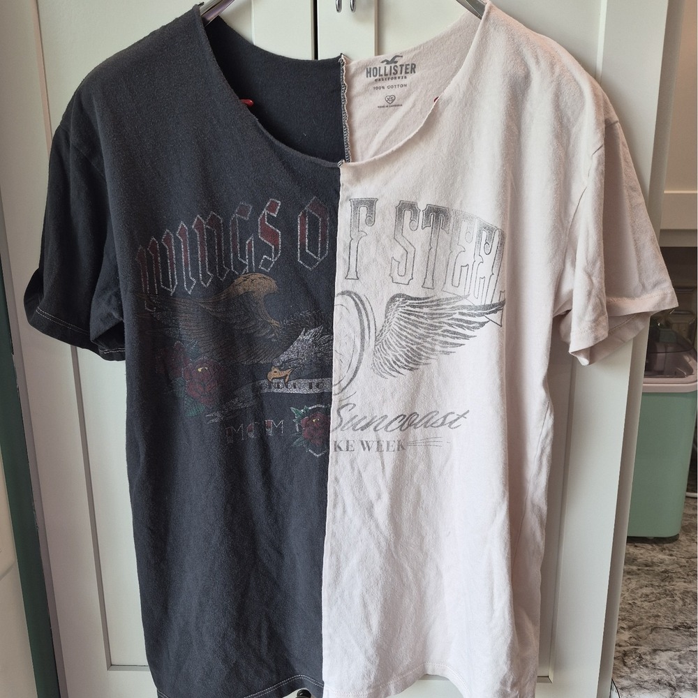 Hollister Wings Of Steel Split Dyed Graphic Tee Women's XS